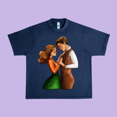 Valentines Day Couple Urban Heavy Tee Designed By Adodesignshop