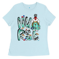 Baby Blue nurse Ladies Tee - RacoonDesign