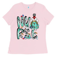 Bubblegum Pink nurse Ladies Tee - RacoonDesign
