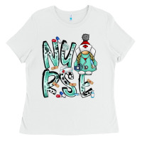 White nurse Ladies Tee - RacoonDesign