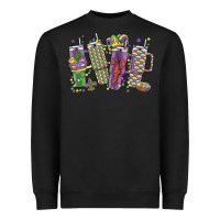 Black mardi gras coffee Heavyweight Sweatshirt - MaliasSmallBusiness