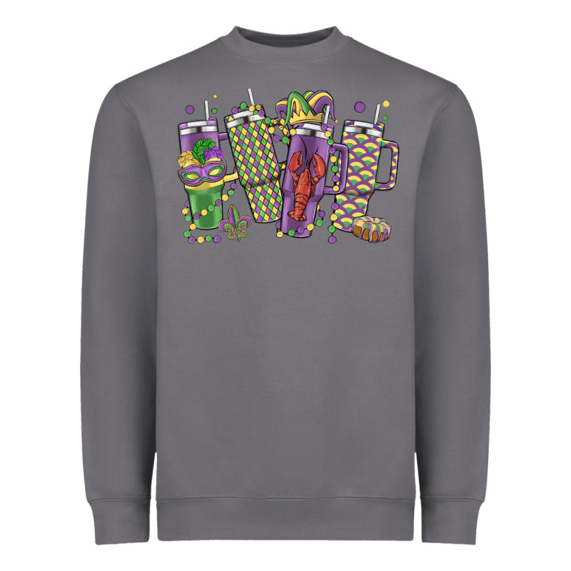 Mardi Gras Coffee Heavyweight Sweatshirt by MaliasSmallBusiness | Teevron