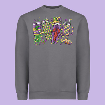 Mardi Gras Coffee Heavyweight Sweatshirt Designed By Maliassmallbusiness