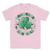 Bubblegum Pink shamrock and roll Classic Tee - MaliasSmallBusiness