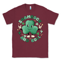 Burgundy shamrock and roll Classic Tee - MaliasSmallBusiness