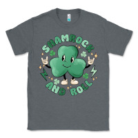 Charcoal Heather shamrock and roll Classic Tee - MaliasSmallBusiness