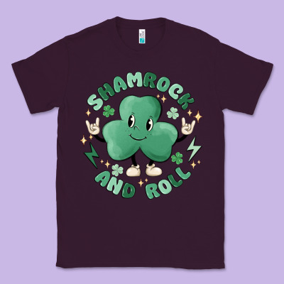 Shamrock And Roll Classic Tee Designed By Maliassmallbusiness
