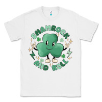 White shamrock and roll Classic Tee - MaliasSmallBusiness