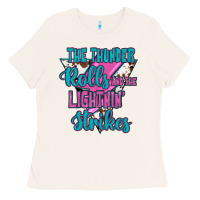 Bone The Thunder Rolls And The Lıghtnıng Strikes Ladies Tee - JahusDesignShop