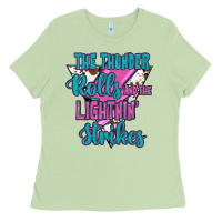 Matcha The Thunder Rolls And The Lıghtnıng Strikes Ladies Tee - JahusDesignShop