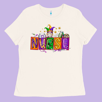 Nurse Mardi Gras Ladies Tee Designed By Racoondesign