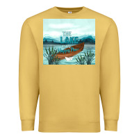 Antique Gold the lake is my happy place Premium Sweatshirt - TumblerDesignByShophia