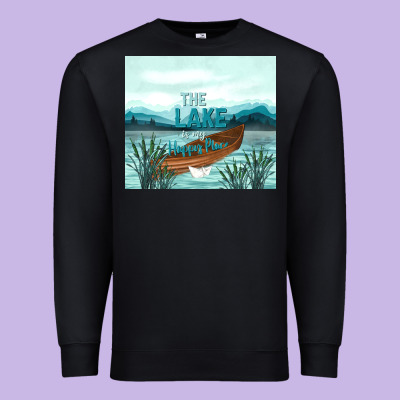 The Lake Is My Happy Place Premium Sweatshirt Designed By Tumblerdesignbyshophia