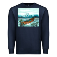 Navy the lake is my happy place Premium Sweatshirt - TumblerDesignByShophia
