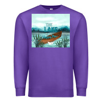Purple the lake is my happy place Premium Sweatshirt - TumblerDesignByShophia