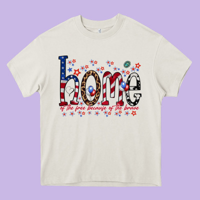 Home Of The Free Heavy Core Tee Designed By Racoondesign