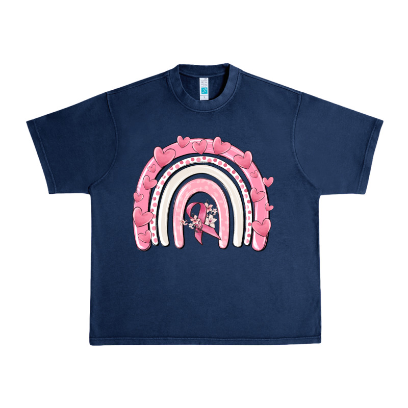 Breast Cancer  Rainbow Urban Heavy Tee by MaliasSmallBusiness | Teevron