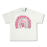 Pistachio breast cancer  rainbow Urban Heavy Tee - MaliasSmallBusiness
