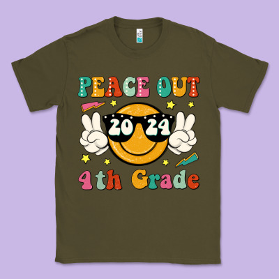 Peace Out 2024 4th Grade Classic Tee Designed By Jahusdesignshop