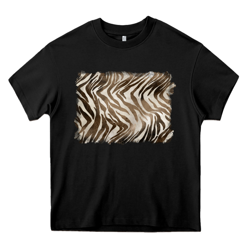 Brown Zebra Pattern Background Heavy Core Tee by BarkalooDesign | Teevron