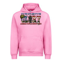 Fuchsia Pink It's the guts and it's the glory a hundred stripes Urban Hoodie - FaDigitalArtStudio