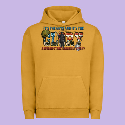 It's The Guts And It's The Glory A Hundred Stripes Urban Hoodie Designed By Fadigitalartstudio