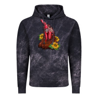Cloud Black rooster sunflower Vintage Hoodie - BarkalooDesign