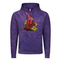 Cloud Purple rooster sunflower Vintage Hoodie - BarkalooDesign