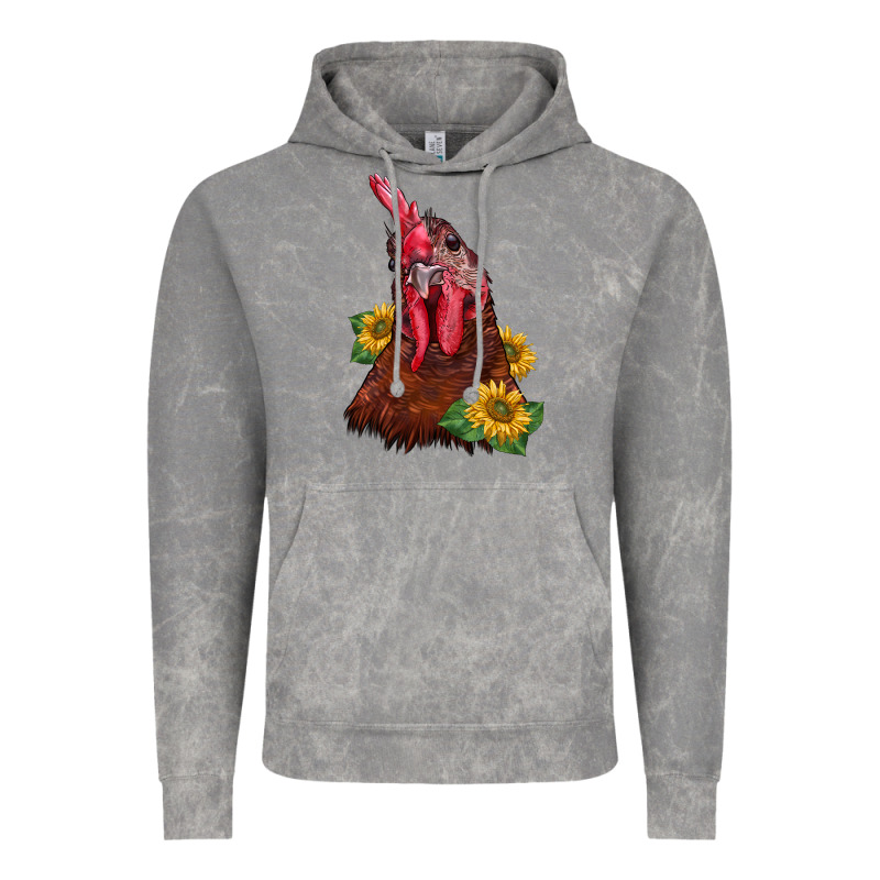 Rooster Sunflower Vintage Hoodie by BarkalooDesign | Teevron
