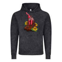 Vintage Black rooster sunflower Vintage Hoodie - BarkalooDesign