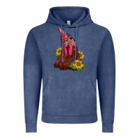 Vintage Denim rooster sunflower Vintage Hoodie - BarkalooDesign