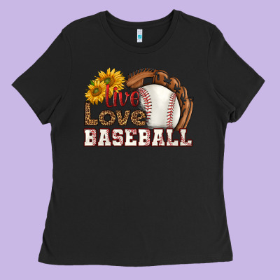Live Love Baseball Ladies Tee Designed By Hra Design Shop