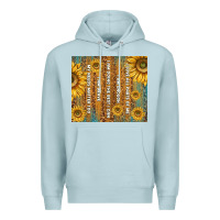 Blue Mist self reminders with sunflowers Premium Hoodie - TumblerDesignByShophia