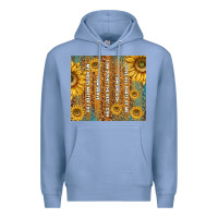 Colony Blue self reminders with sunflowers Premium Hoodie - TumblerDesignByShophia