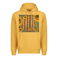 Mustard self reminders with sunflowers Premium Hoodie - TumblerDesignByShophia