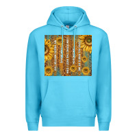 Ocean Blue self reminders with sunflowers Premium Hoodie - TumblerDesignByShophia