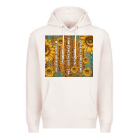 Pale Pink self reminders with sunflowers Premium Hoodie - TumblerDesignByShophia