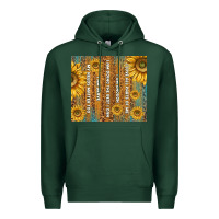 Sports Green self reminders with sunflowers Premium Hoodie - TumblerDesignByShophia