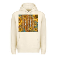 Tofu self reminders with sunflowers Premium Hoodie - TumblerDesignByShophia