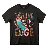 Asphalt live on the edge ice skating Heavy Core Tee - FaDigitalArtStudio