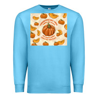 Ocean Blue pumpkin spice fall leaves Premium Sweatshirt - TumblerDesignByShophia