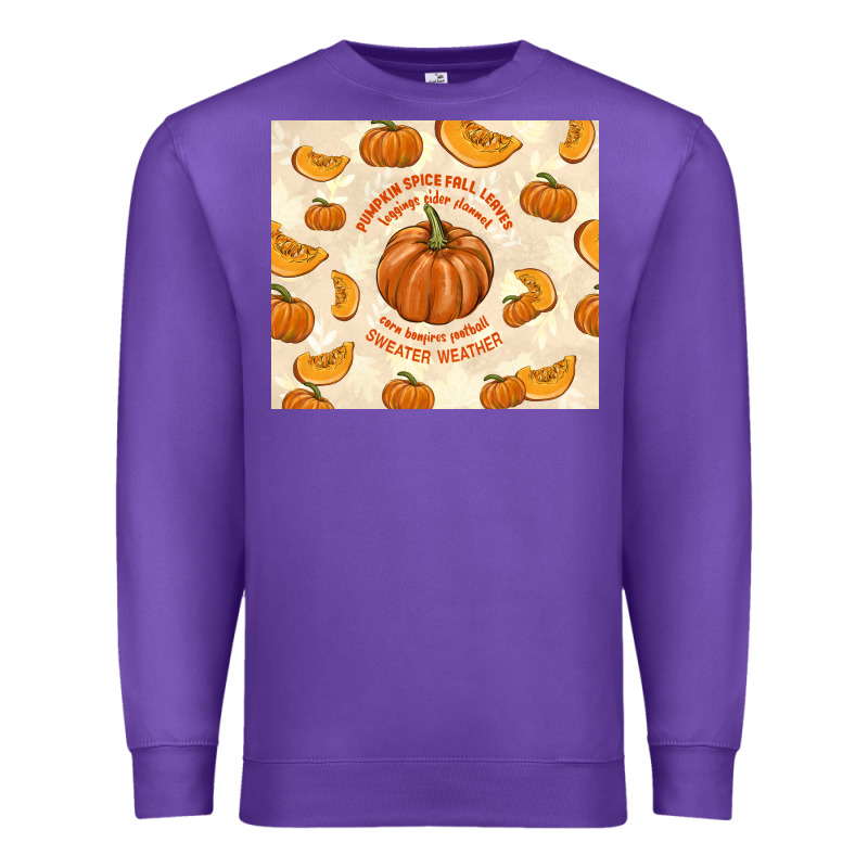 Pumpkin Spice Fall Leaves Premium Sweatshirt by TumblerDesignByShophia | Teevron