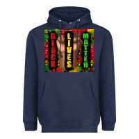 Navy black lives matter juneteenth Heavyweight Hoodie - TumblerDesignByShophia