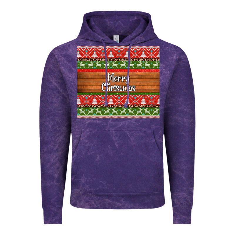 Merry Christmas Knitted Reindeer Pattern Vintage Hoodie by Jasminsmagicworld | Teevron