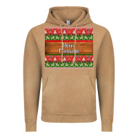 Vintage Camel merry christmas knitted reindeer pattern Vintage Hoodie - Jasminsmagicworld