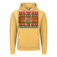 Vintage Mustard merry christmas knitted reindeer pattern Vintage Hoodie - Jasminsmagicworld