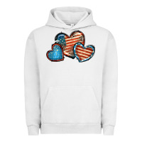Pigment Lunar Rock American flag hearts 4th of july Urban Hoodie - FaDigitalArtStudio