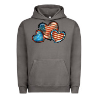 Pigment Tornado American flag hearts 4th of july Urban Hoodie - FaDigitalArtStudio