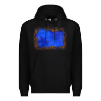Black gemstone blue leopard background Premium Hoodie - JahusDesignShop