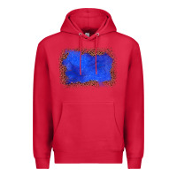 Cardinal gemstone blue leopard background Premium Hoodie - JahusDesignShop